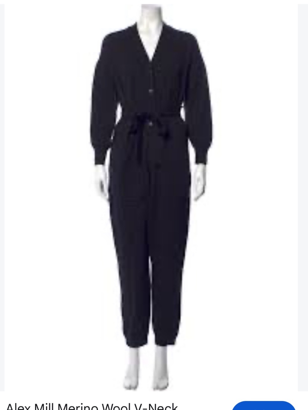 This piece is the Alex Mill Sweater Jumpsuit in black M wool/cotton NO BELT